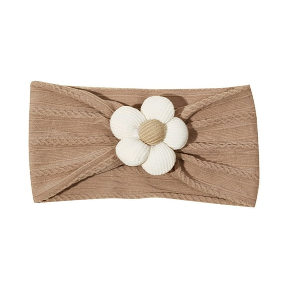 Headbands for Baby Girls Fashionable Stretchy Nylon Headband With Bows Elastic Wide Hair Accessories for 1-3Years