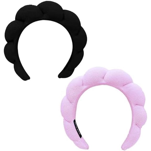 Headbands for Washing  Makeup  Care Headband Women Bubble Facial Beauty Headbands Puffy Shower Towel Band Hair Headband