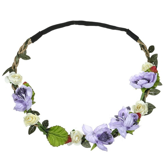 Baberdicy Headband Ladies Band Flower Hair Head Festival Party Floral Garland Wedding Beach Boho Headband
