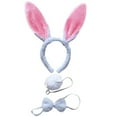 thumbnail image 1 of Headbands for Women Easter Rabbit Ear Bow Tail Costume Set Bandanas for Women Pink One Size, 1 of 9