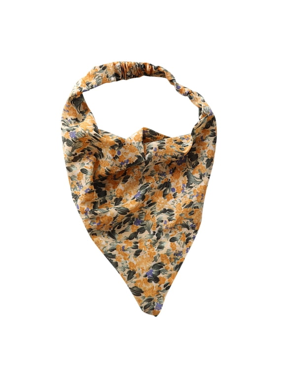 Headbands for Women Floral Print Triangle Tie Bandana Head Kerchief Scarf