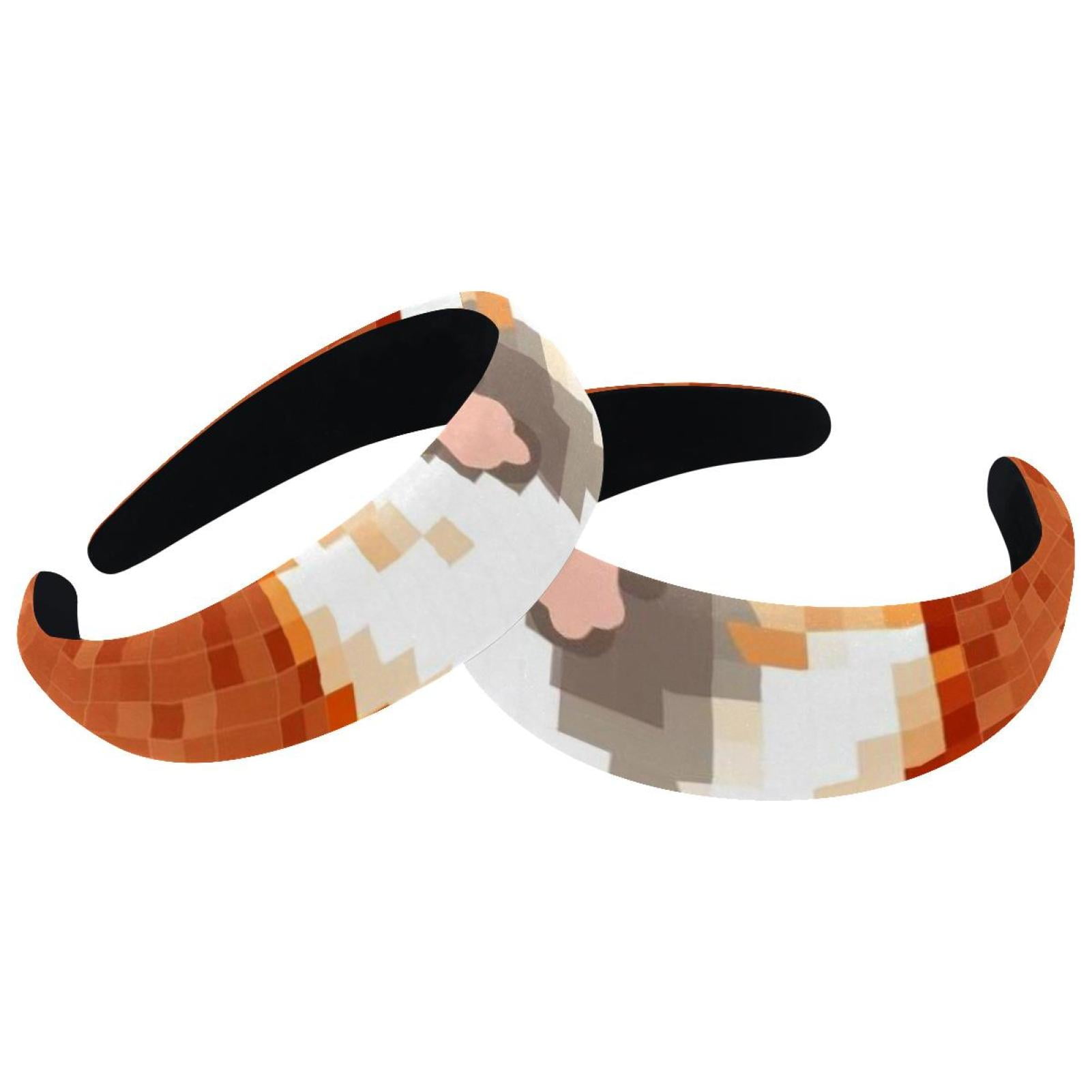 Headbands for Women Girls 2 Packs Padded Headbands Dog Pattern Fashion