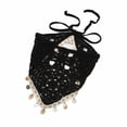 thumbnail image 1 of Headbands for Women Gsakboxl Women Crochet Knitted Headscarf With Shell Decor Elegant Summer Headwrap Headbands Hair Accessories Black, 1 of 8