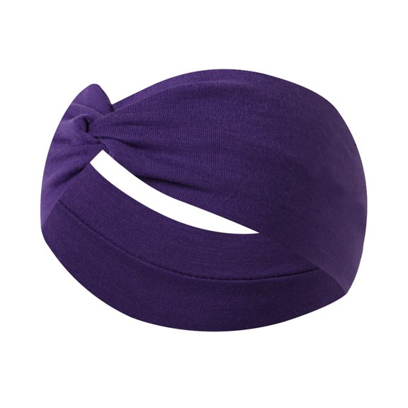Headbands for Women Non Slip: Twist Spring Head Bands for Women's Hair Trendy Solid Color #03Purple