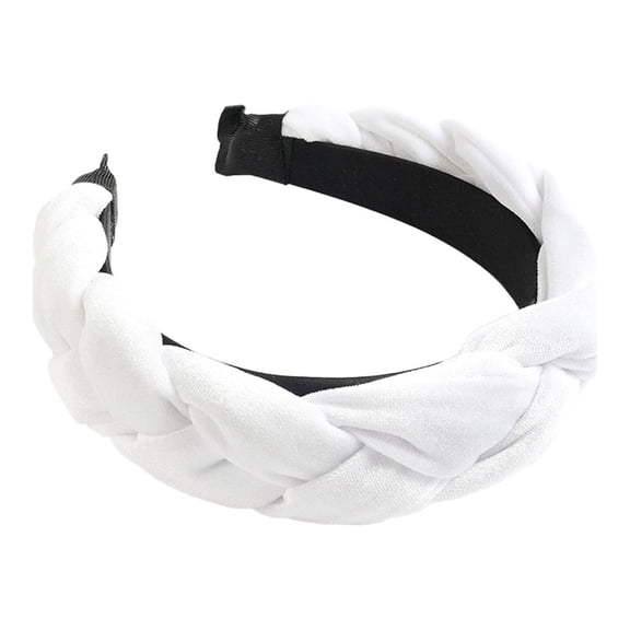 Headbands for Women Non Slip Vintage Padded Velvet Braided Wide Hairband Summer Clothes for Women