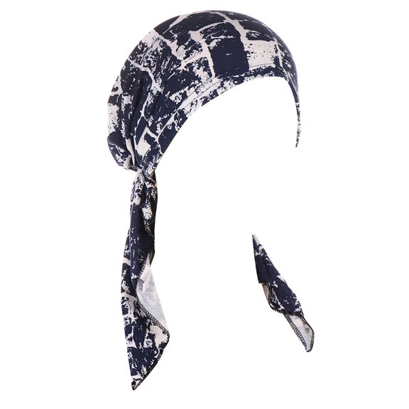 Headbands for Women Printed Curved Cotton Summer Muslim Elastic Headgear Cap