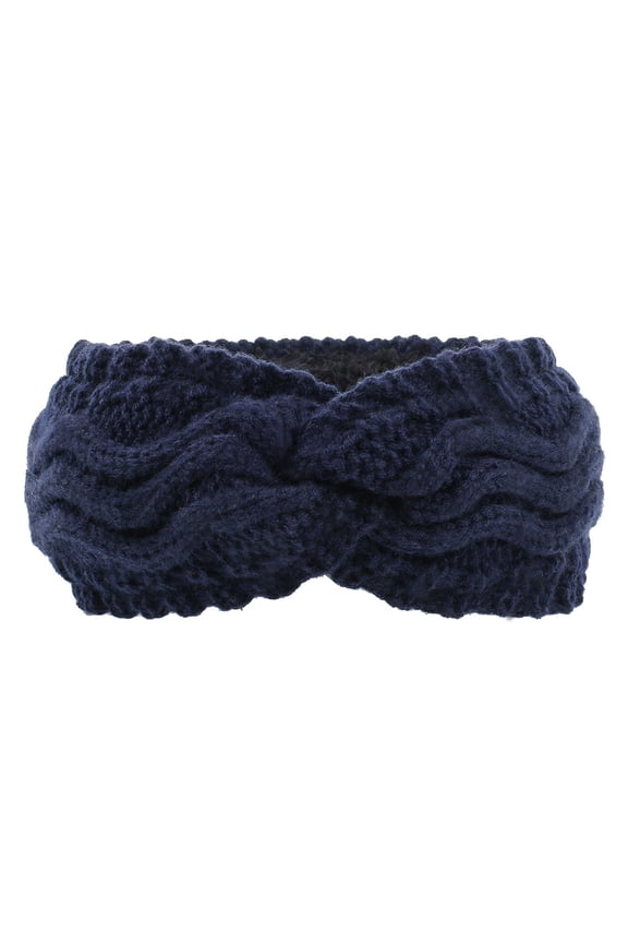 Headbands for Women Winter Fuzzy Fleece Lined Ear Warmer Cable Knit Thick Warm Crochet Gifts Turbans Hat Head Wraps