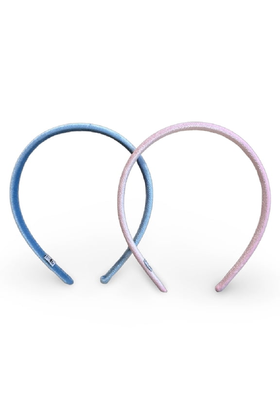 Women's Classic Thin Padded Headband Set | Pink and Blue