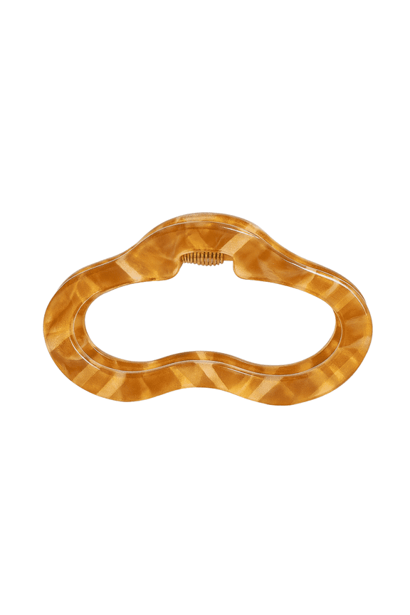Women's Large Luxe Oval Claw Clip Caramel Marble