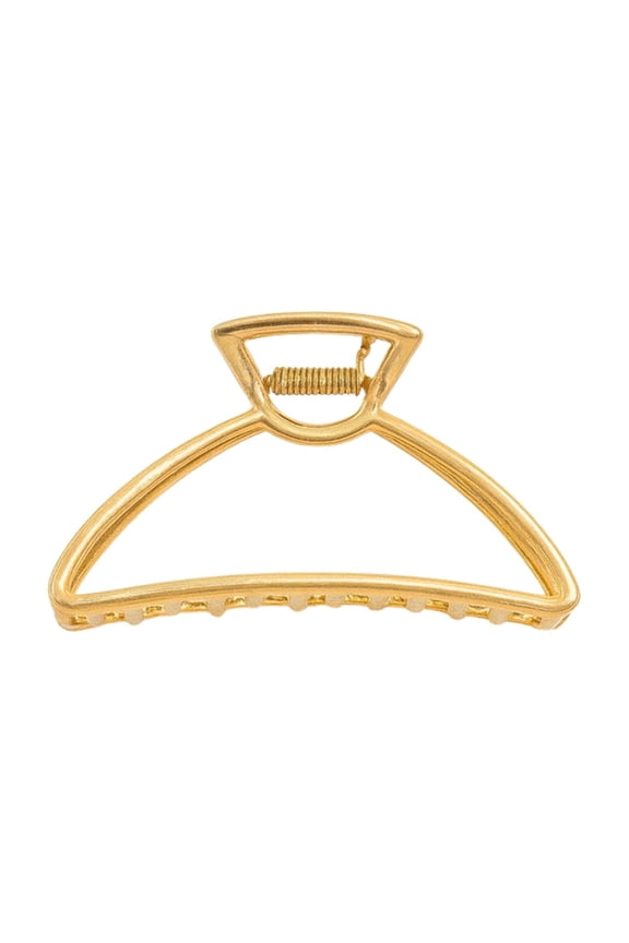 Women's Medium Triangle Claw Clip Gold Metal