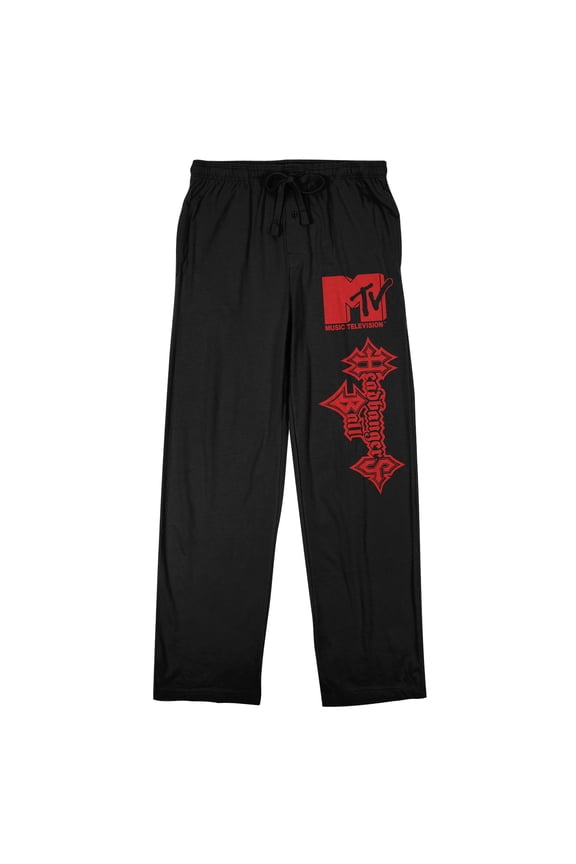 Headbangers Ball MTV Men's Black Sleep Pants-Large