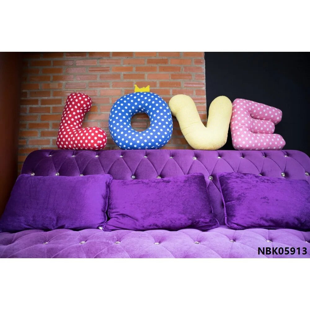 Headboard Bed Sofa Crown Pillows Family Party Photography Backdrops