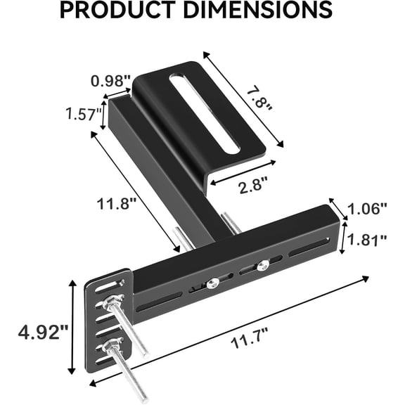 Headboard Bracket Kit for Adjustable Bed Base, Headboard for Metal Bed Frame, Footboard Extension Kit for Twin, Full, Queen, King Size Bed