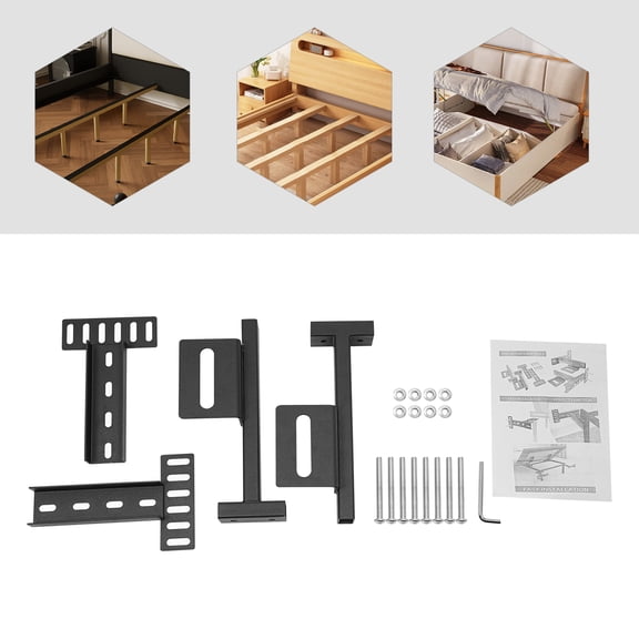 Headboard Brackets, Universal Adjustable Bed Headboard Brackets for Twin Full Queen King Size Bed Frame