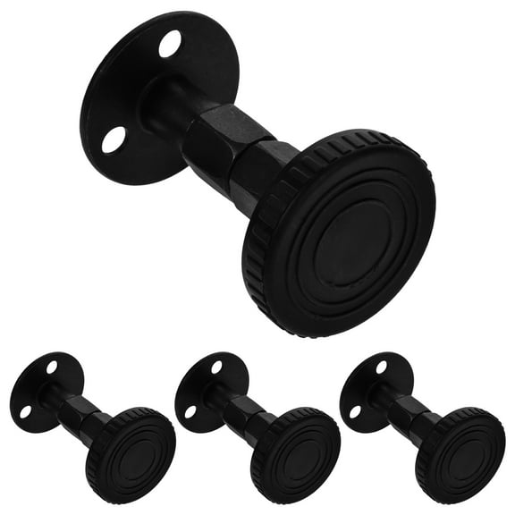 Worgeous 4pcs Adjustable Bed Base Brackets for Headboard and Frame Adapter with Couch Wall Spacer Black