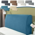 thumbnail image 1 of Headboard Cover Elastic Polyester Slipcover | Fully Enclosed Design, Dustproof, Machine Washable, Universal Fit | Blue Black Brown White Gray Khaki | 47in 59in, 1 of 8