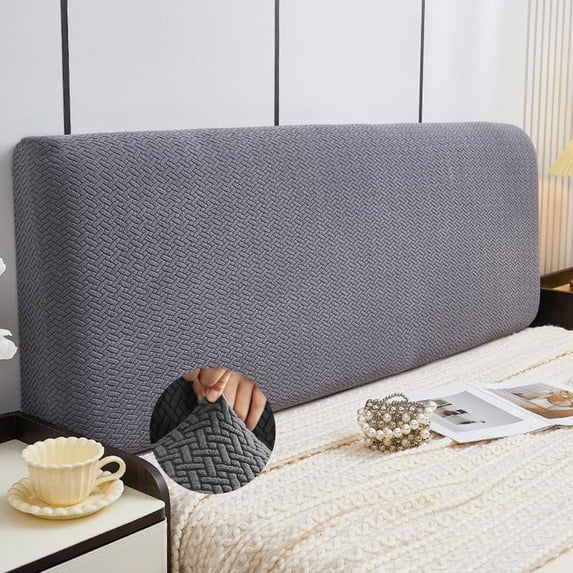 Headboard Cover Upholstery Headboard Slipcover Thick Elastic Bed Headboard Protection Cover Washable for Full Size Bed Bedroom Decorative