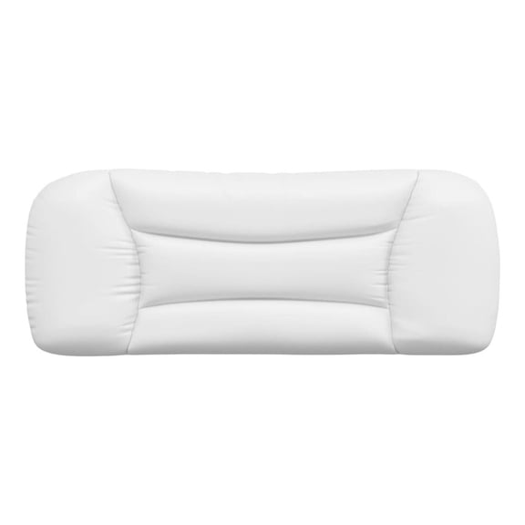 Headboard Cushion White 39.4 Inch, Wall Mounted Padded Headboard, Wave Design Backrest for Single Bed, Reading & Relaxing, Bedroom Decor