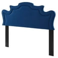 thumbnail image 1 of Headboard, Full Queen Size, Blue Navy, Velvet, Modern Contemporary Mid-Century French Country, Mid Century Bedroom Master Guest Suite Room, 1 of 9
