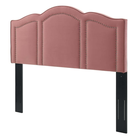 Headboard, Full Queen Size, Velvet, Pink, Modern Contemporary Urban Design, Bedroom Master Guest Suite