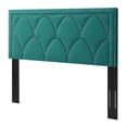 thumbnail image 1 of Headboard, Full Queen Size, Velvet, Teal Blue, Modern Contemporary Urban Design, Bedroom Master Guest Suite, 1 of 10