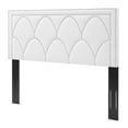 thumbnail image 1 of Headboard, Full Queen Size, Velvet, White, Modern Contemporary Urban Design, Bedroom Master Guest Suite, 1 of 10