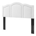 thumbnail image 1 of Headboard, Full Queen Size, Velvet, White, Modern Contemporary Urban Design, Bedroom Master Guest Suite, 1 of 10