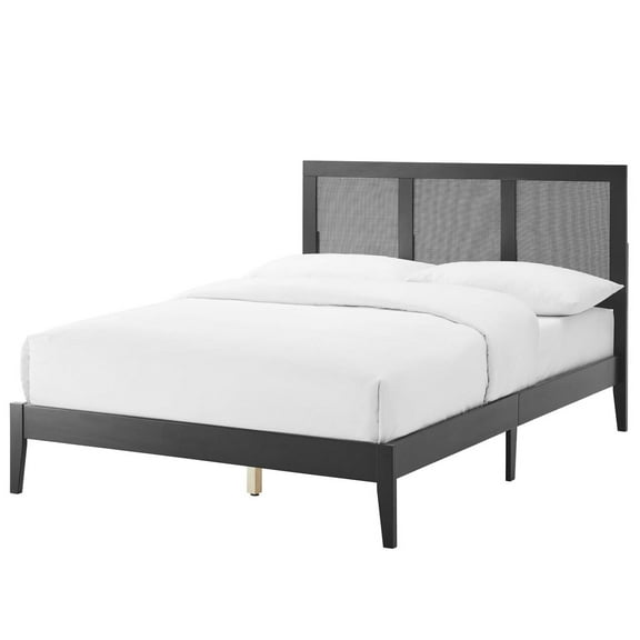 Headboard, Full Size, Black, Wood, Bedroom, Modern Contemporary HB36856