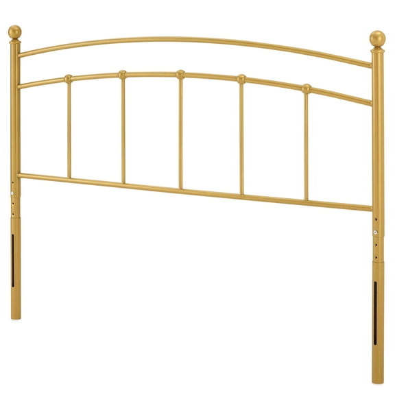 Headboard, Full Size, Metal, Gold, Modern Contemporary Urban Design, Bedroom Master Guest Suite