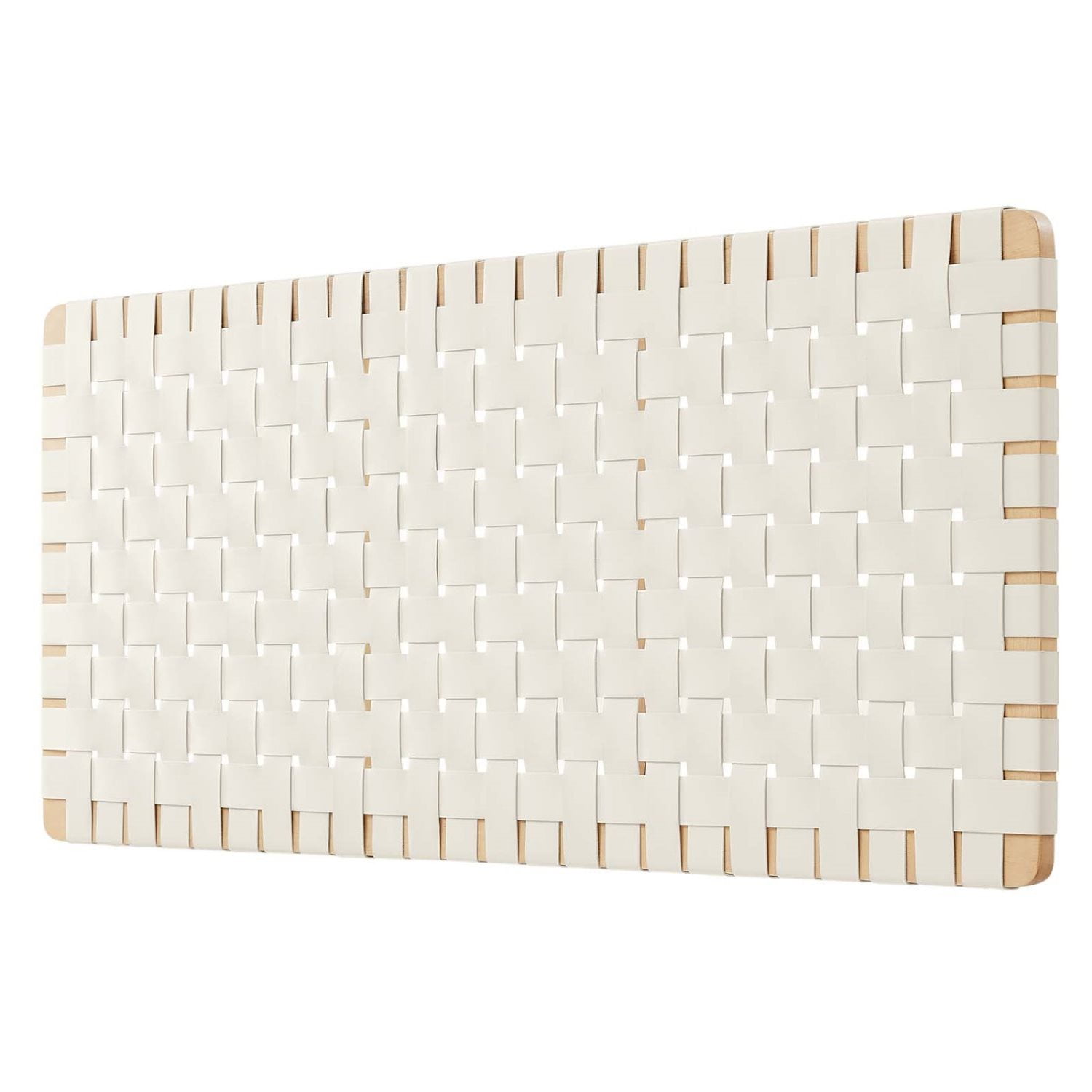 Headboard, Full Size, Natural Beige, Vegan Leather, Bedroom, Modern Contemporary HB36752