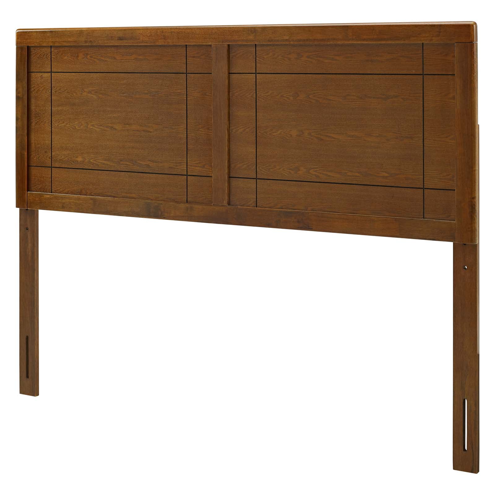 Headboard, Full Size, Wood, Brown Walnut, Modern Contemporary Urban Design, Bedroom Master Guest Suite
