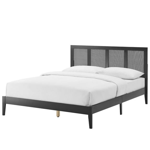 Headboard, King Size, Black, Wood, Bedroom, Modern Contemporary HB36831