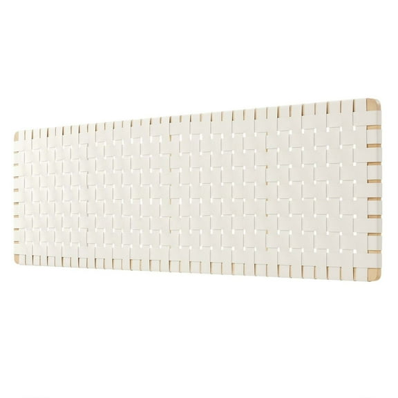 Headboard, King Size, Natural Beige, Vegan Leather, Bedroom, Modern Contemporary HB36768