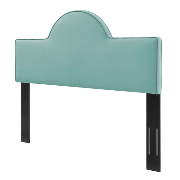 Headboard, King Size, Velvet, Blue, Modern Contemporary Urban Design, Bedroom Master Guest Suite