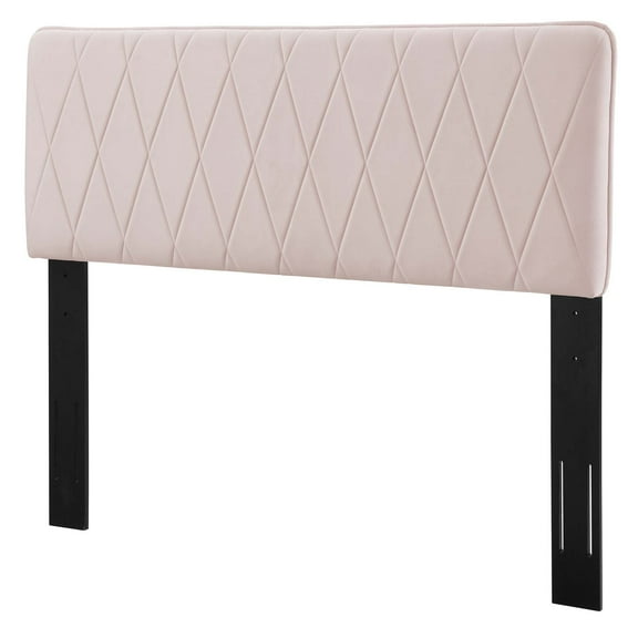 Headboard, King Size, Velvet, Pink, Modern Contemporary Urban Design, Bedroom Master Guest Suite