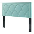 thumbnail image 1 of Headboard, Nailhead, King California Size, Blue, Velvet, Modern Contemporary, Bedroom Master Guest Suite Room, 1 of 10