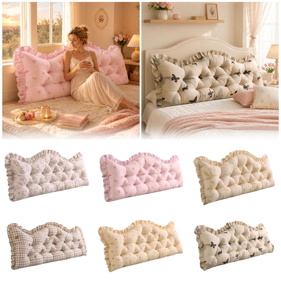 Headboard Pillow College Dorm Bed Bolster Pillow Long Reading Rectangular Headboard Pillow Backrest Support Cushion for Sitting in Bed Daybed Pillows Soft