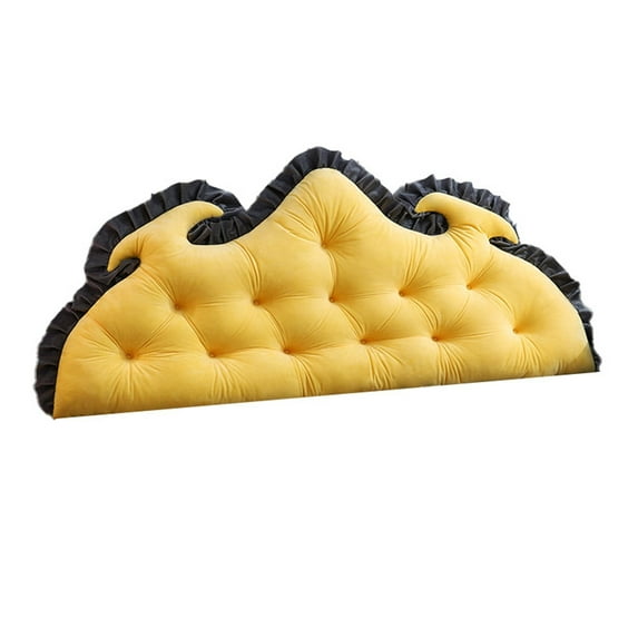 Headboard Pillow Velvet Backrest Cushion for Bed with Removable Cover Reading Support Pillow Bedside Bolster for Daybed Bunk Bed Dorm Bed Decor