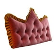 thumbnail image 1 of Headboard Pillow Velvet Backrest Cushion for Bed with Removable Cover Reading Support Pillow Bedside Bolster for Daybed Bunk Bed Dorm Bed Decor, 1 of 5