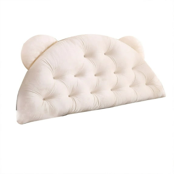 Headboard Pillow Velvet Backrest Cushion for Bed with Removable Cover Reading Support Pillow Bedside Bolster for Daybed Bunk Bed Dorm Bed Decor