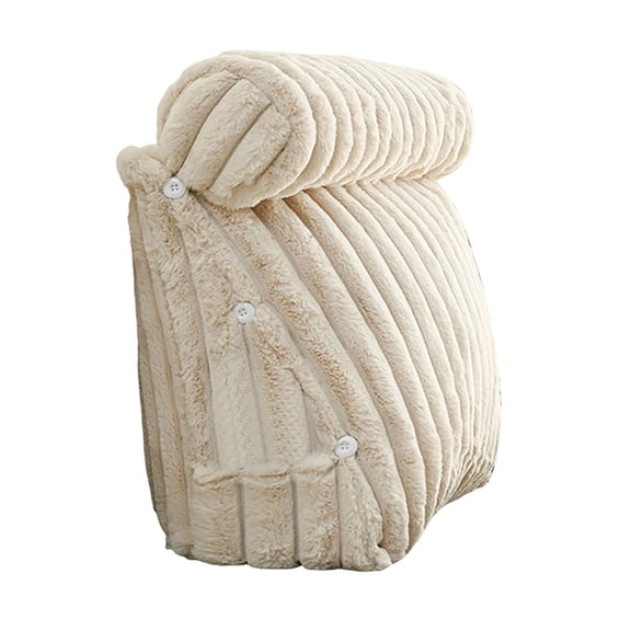 Headboard Pillow with Long Neck Roll Pillow Headboard Wedge Pillow Large Soft Supportive for Sitting Up in Bed Reading, Backrest Support Cushion,17.7x7.8x17.7 Inch