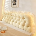 thumbnail image 1 of Headboard Pillow,Queen Size Bed Bolster Pillow Long Reading Rectangular Headboard Pillow Backrest Support Cushion 47.2x19.6in, 1 of 6