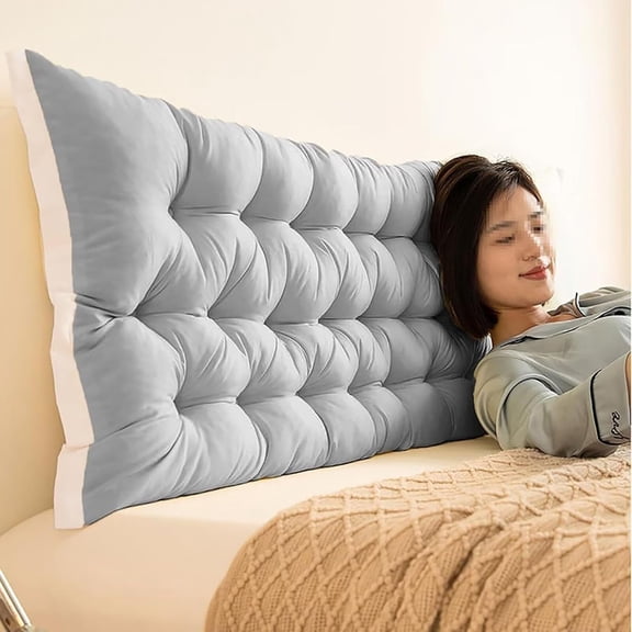 Headboard Pillow with Ties - Headboard Cushion Backrest Sofa Back Cushions, Positioning Support Bed Rest Long Reading Pillow for Bed Couch Sofa Daybed Dorm ADU
