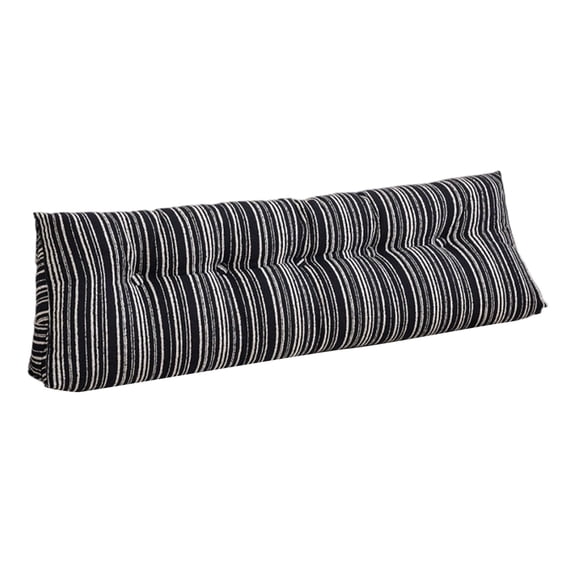 Headboard Pillow Triangle Stripe Reading Support Cushion Large Backrest Lumbar Cushion for Dorm Bunk Bed Resting, Large Triangle Backrest for Bed