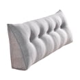 thumbnail image 1 of Headboard Pillow Triangular Bedside Cushion Bed Sofa Backrest Support Reading Pillow, Headboard Pillow for Sitting Up Reading or Working, 1 of 4