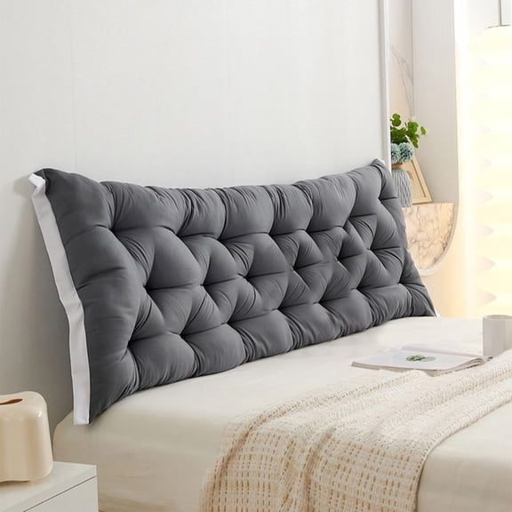 Headboard Pillow Upholstered, Wall Mounted Headboard, Dorm Bed Large Bolster Backrest Pillow, Headboard Positioning Support Sleeping Reading Pillow Cushion
