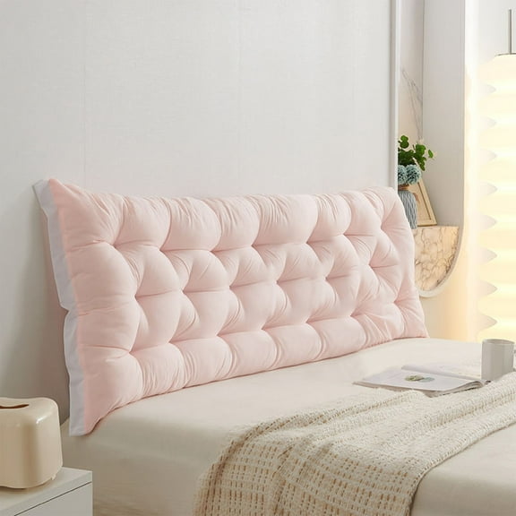 Headboard Pillow Upholstered Wall Mounted Headboard Dorm Bed Large Bolster Headboard Positioning Support Reading Pillow Cushion(47x20 inch)