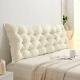 thumbnail image 1 of Headboard Pillow Upholstered Wall Mounted Headboard Dorm Bed Large Bolster Headboard Positioning Support Reading Pillow Cushion,Blue,Twin/20x47inch, 1 of 6