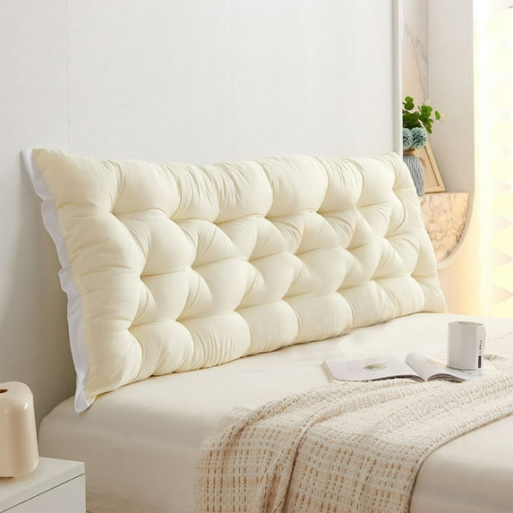 Headboard Pillow Upholstered Wall Mounted Headboard Dorm Bed Large Bolster Headboard Positioning Support Reading Pillow Cushion,Blue,Twin/20x47inch