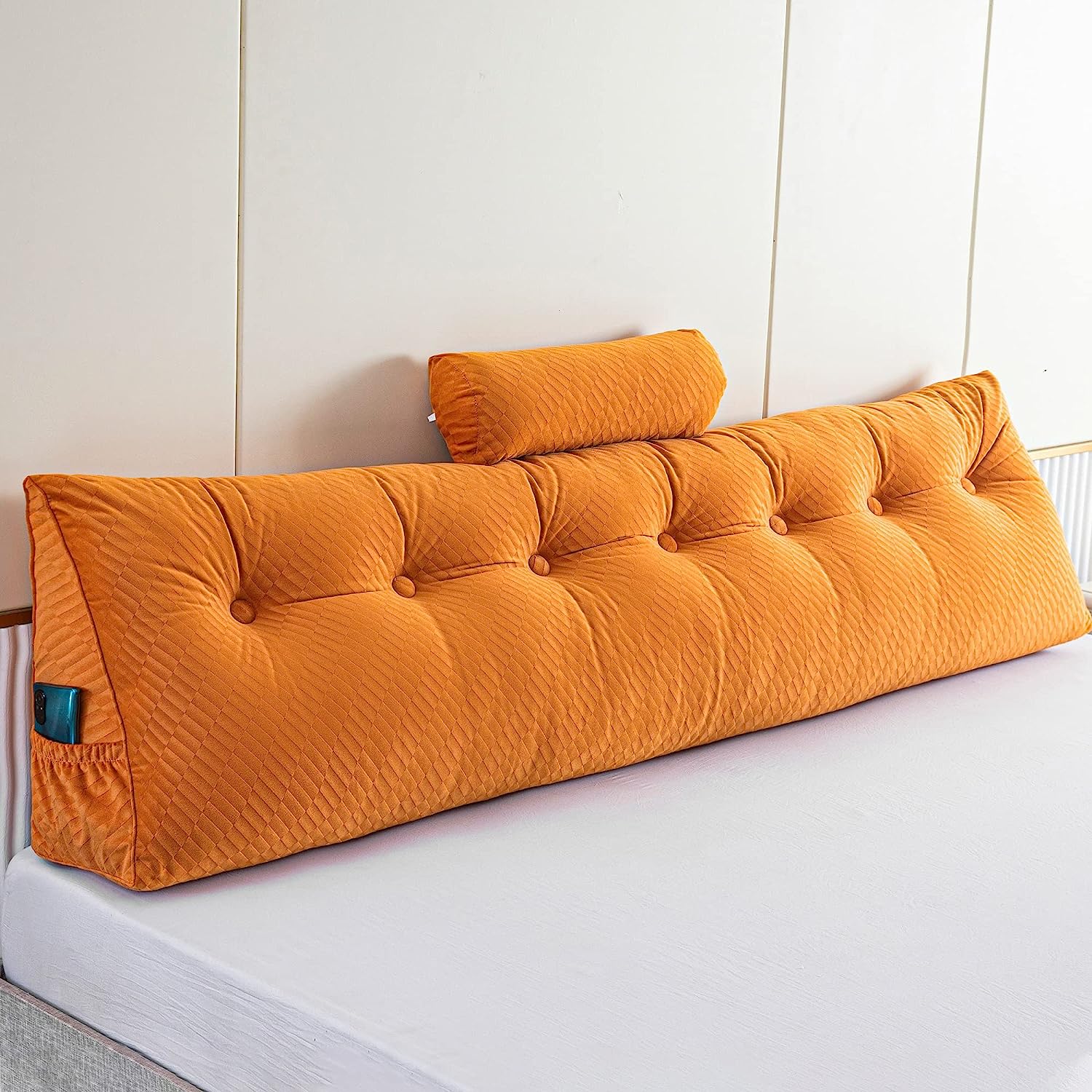 Headboard Pillows + Head Roll Pillows Bed Reading Pillows Backrest